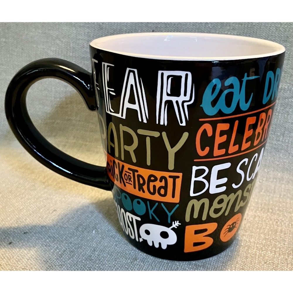 Celebrate the Season Halloween Coffee Mug 25oz Spooky Trick or Treat Ceramic
